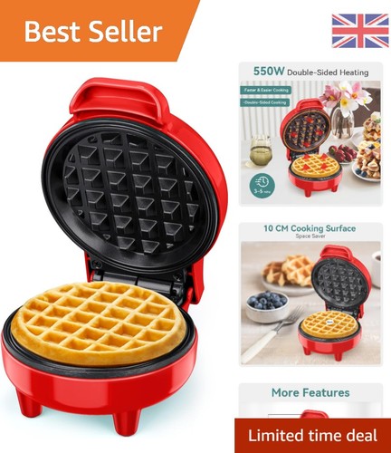 Compact 550w mini waffle maker - waffle,