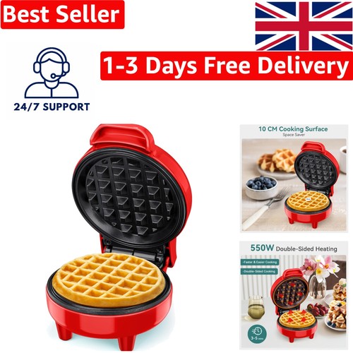 Modern red mini waffle maker - modern,