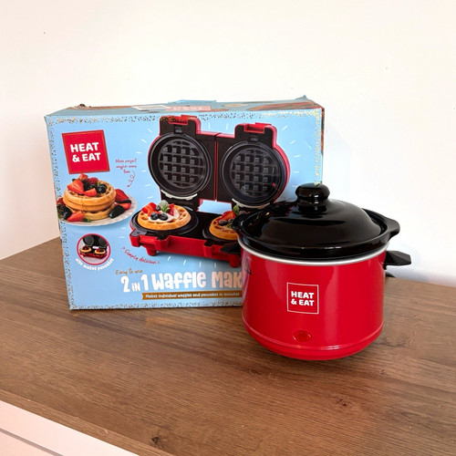 Heat eat 1 waffle - &, maker