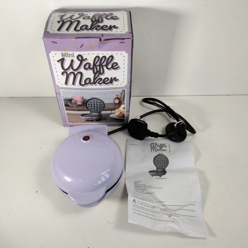Mini waffle maker purple - maker,